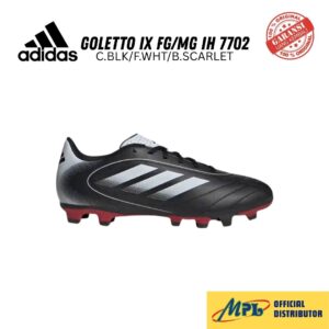 SEPATU BOLA ADIDAS GOLETTO IX FG/MG IH 7702 C.BLK/F.WHT/B.SCARLET