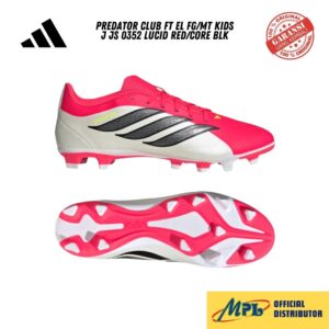 SEPATU BOLA ADIDAS PREDATOR CLUB FT EL FG/MG KIDS J JS 0352 LUCID RED/CORE BLK