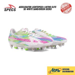 SEPATU BOLA SPECS ACCELARATOR 4 NITRO ELITE SG WHT SAND/GRN GECKO 1010138
