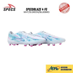 SEPATU BOLA SPECS SPEEDBLAZE 4 FG WHT/B.GREEN/BLUEBIRD 1010583