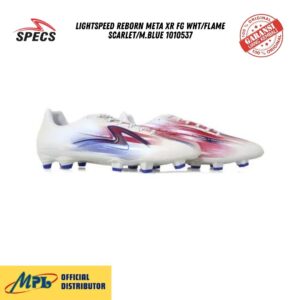 SEPATU BOLA SPECS LIGHTSPEED REBORN META XR FG WHT/FLAME SCARLET/M.BLUE 1010537