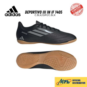 SEPATU FUTSAL ADIDAS DEPORTIVO III IN IF 1405 C.BLK/GRY/C.BLK