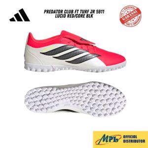 SEPATU FUTSAL ADIDAS PREDATOR CLUB FT TURF JR 5911 LUCID RED/CORE BLK