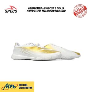 SEPATU FUTSAL SPECS ACC LIGHTSPEED 5 PRO IN WHT/OYSTER MUSHROOM/R.GLD 1020449