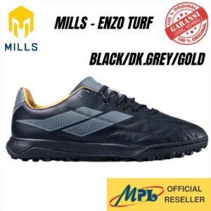 SEPATU FUTSAL MILLS ENZO TURF BLK/DK.GREY/GOLD 9003701