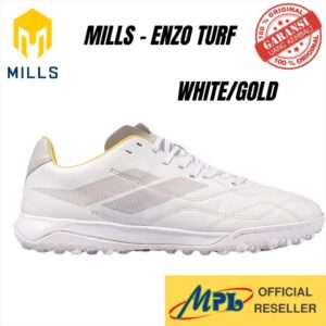 SEPATU FUTSAL MILLS ENZO TURF WHITE/GOLD 9003704