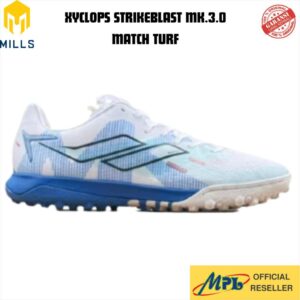 SEPATU FUTSAL MILLS XYCLOPS STRIKEBLAST MK 3.0 MATCH TURF WHT/R.BLUE PEARLIZED 9002001