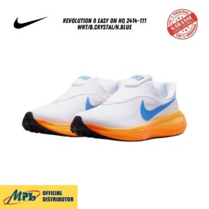 SEPATU RUNNING NIKE REVOLUTION 8 EASY ON HQ 2414-111 WHT/B.CRYSTAL/H.BLUE