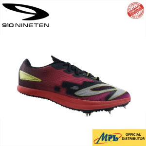 SEPATU RUNNING 910 HAZE MMIDDISTANCE SPIKES BLK/MAGENTA/HOT CORAL