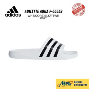 SANDAL ADIDAS ADILETTE AQUA F-35539 WHT/CORE BLK/FTWR WHT
