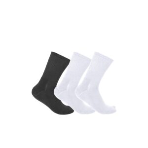 KAUS KAKI SPORT SPECS SCHOOL QUARTER SOCKS 3 PACK WHT/BLK 3050030