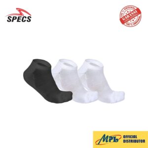 KAUS KAKI SPORT SPECS SCHOOL ANKLE SOCKS 3 PACK WHT/BLK 3050029