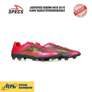 SEPATU BOLA SPECS LIGHTSPEED REBORN META XR FG FLAME SCARLET/EVERGREEN/GLD 1010538
