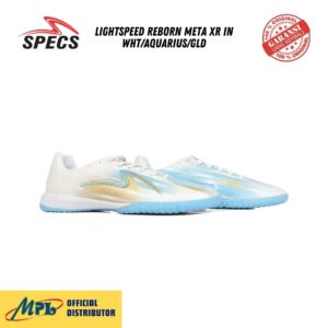 SEPATU FUTSAL SPECS LIGHTSPEED REBORN META XR IN WHT/AQUARIUS/GLD 1020642