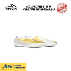SEPATU FUTSAL SPECS ACC LIGHTSPEED 5 JR IN WHT/OYSTER MUSHROOM/R.GLD 1020452