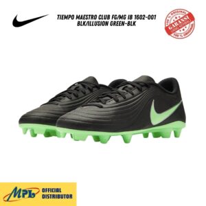 SEPATU BOLA NIKE TIEMPO MAESTRO CLUB FG/MG IB 1602-001 BLK/ILLUSION GREEN-BLK