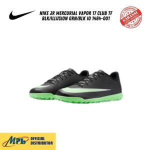 SEPATU FUTSAL NIKE JR MERCURIAL VAPOR 17 CLUB TF BLK/ILLUSION GRN/BLK IO 1484-001