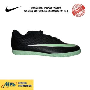 SEPATU FUTSAL NIKE MERCURIAL VAPOR 17 CLUB IC 5964-001 BLK/ILLUSION GREEN-BLK
