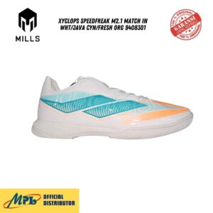 SEPATU FUTSAL MILLS XYCLOPS SPEEDFREAK M2.1 MATCH IN WHT/JAVA CYN/FRESH ORG 9408301