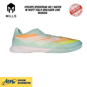 SEPATU FUTSAL MILLS XYCLOPS SPEEDFREAK M2.1 MATCH IN MISTY TEAL/F.ORG/LASER LIME 9408303