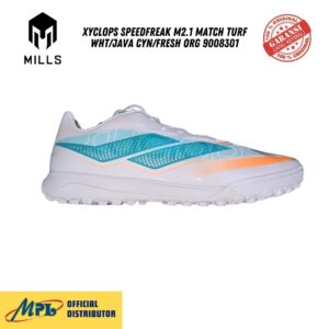 SEPATU FUTSAL MILLS XYCLOPS SPEEDFREAK M2.1 MATCH TURF WHT/JAVA CYN/FRESH ORG 9008301