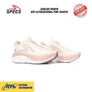 SEPATU RUNNING SPECS AIRGLIDE WOMEN WHT ALYSSUM/CORAL PINK 1040271