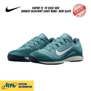 SEPATU TENNIS NIKE VAPOR 12 FV 5552-002 SMOKEY BLUE/WHT LIGHT BONE- NEW SLATE