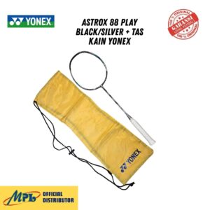 RAKET BADMINTON YONEX ASTROX 88 PLAY BLACK/SILVER+TAS KAIN YONEX