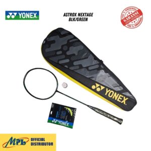 RAKET BADMINTON YONEX ASTROX NEXTAGE BLK/GREEN 4U+BG 66 BRILLIANT+GRIP+TAS