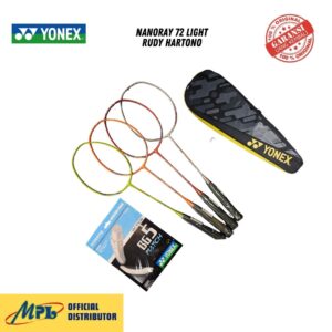RAKET BADMINTON YONEX NANORAY 72 LIGHT RUDY HARTONO+5 MATCH/BG-6+TAS