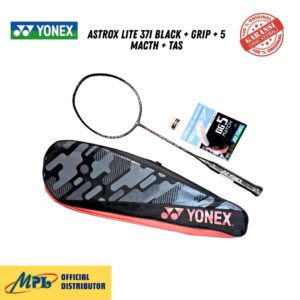 RAKET BADMINTON YONEX ASTROX LITE 37i BLACK+GRIP+5 MATCH+TAS