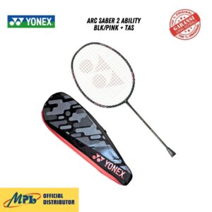 RAKET BADMINTON YONEX ARC SABER 2 ABILITY BLK/PINK + TAS