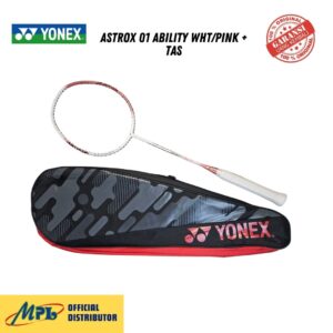 RAKET BADMINTON YONEX ASTROX 01 ABILITY WHT/PINK + TAS