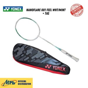 RAKET BADMINTON YONEX NANOFLARE 001 FEEL WHT/MINT + TAS
