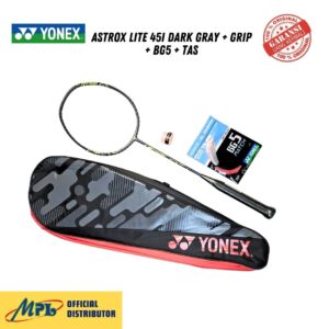 RAKET BADMINTON YONEX ASTROX LITE 45i DARK GRAY+GRIP+BG5+TAS
