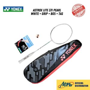RAKET BADMINTON YONEX ASTROX LITE 37i PEARL WHITE+GRIP+BG5+TAS