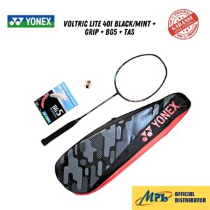 RAKET BADMINTON YONEX VOLTRIC LITE 40i BLACK/MINT+BG5+TAS