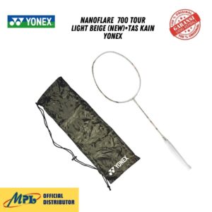 RAKET BADMINTON YONEX NANOFLARE 700 TOUR LIGHT BEIGE(NEW)+TAS KAIN YONEX