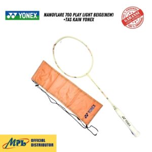 RAKET BADMINTON YONEX NANOFLARE 700 PLAY LIGHT BEIGE(NEW)+TAS KAIN YONEX