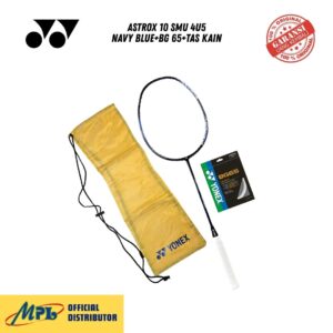 RAKET BADMINTON YONEX ASTROX 10 SMU 4U5 NAVY BLUE+BG 65+TAS KAIN