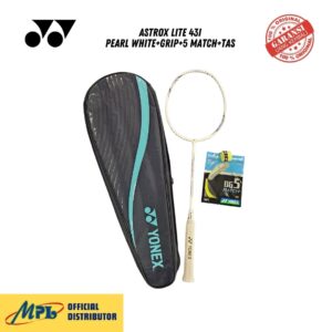 RAKET BADMINTON YONEX ASTROX LITE 43I PEARL WHITE+GRIP+5 MATCH+TAS