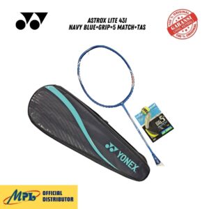 RAKET BADMINTON YONEX ASTROX LITE 43I NAVY BLUE+GRIP+5 MATCH+TAS