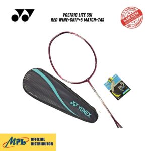 RAKET BADMINTON YONEX VOLTRIC LITE 35I RED WINE+GRIP+5 MATCH+TAS