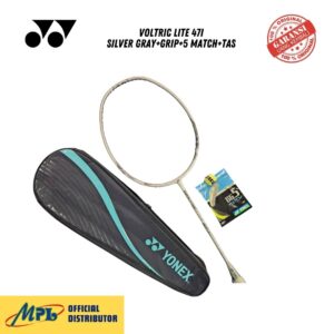 RAKET BADMINTON YONEX VOLTRIC LITE 47I SILVER GRAY+GRIP+5 MATCH+TAS