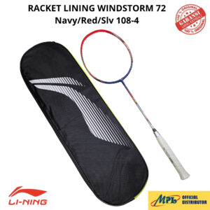 RAKET BADMINTON LI-NING WINDSTORM 72 NAVY/RED/SLV+1 ZIP 108-4