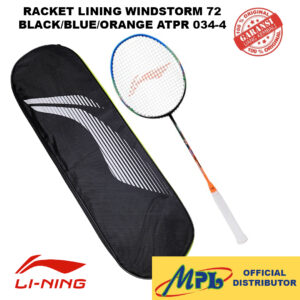 RAKET BADMINTON LI-NING WINDSTORM 72 BLK/BLU/ORG AYPR034-4+1 ZIP