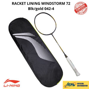 RAKET BADMINTON LI-NING WINDSTORM 72 BLK/GLD AYPR042-4+1 ZIP