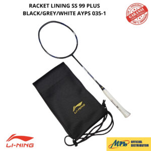 RAKET BADMINTON LI-NING SS-99 PLUS BLK/GRY/WHT 035-1 + TAS KAIN