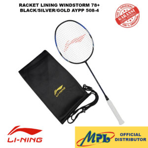 RAKET BADMINTON LI-NING WINDSTORM 78+TAS KAIN BLK/SLV/BLUE 508-4