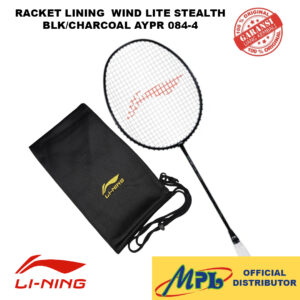 RAKET BADMINTON LI-NING WIND LITE STEALTH BLK/CHARCOAL AYPR 084-4+TAS KAIN